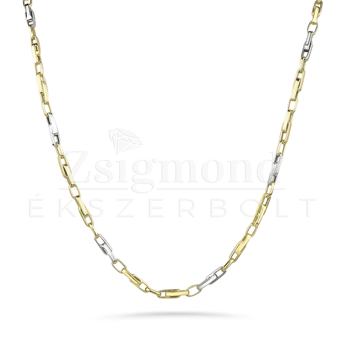 14K sárga és fehér arany barakka lánc