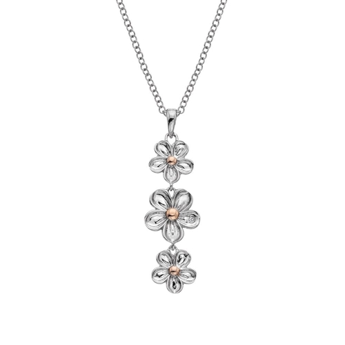 hot diamonds ezüst lánc virágos medállal