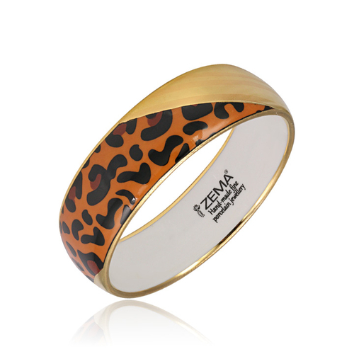 ZEMA Leopárd mintás porcelán karperec