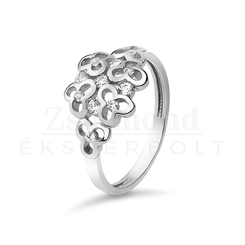 14 karátos fehérarany gyűrű (AU6933)