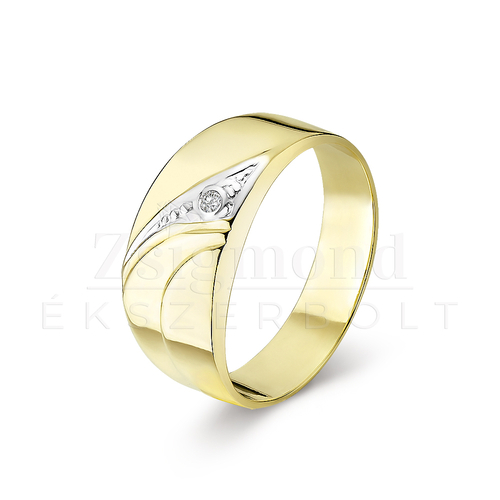 14 karátos arany férfi köves pecsétgyűrű