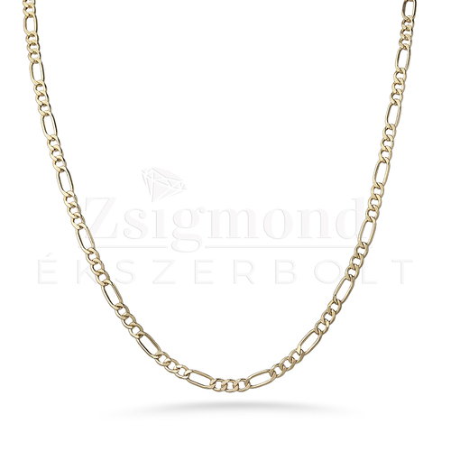 14 karátos arany férfi Figaro lánc - 55 cm / 4 mm (AU14239)