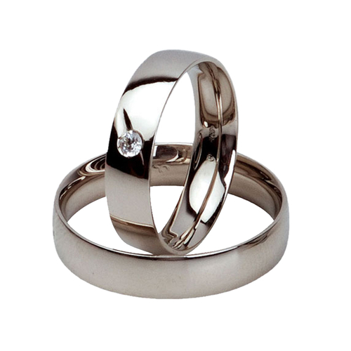 14 karátos fehérarany karikagyűrű K44