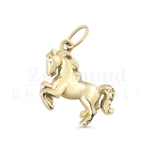 14K sárga arany ló medál