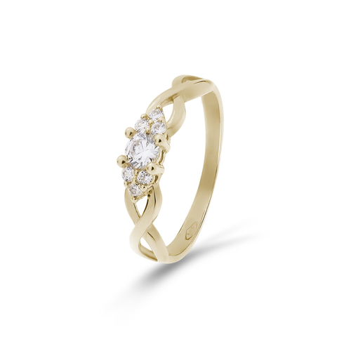 14 karátos arany eljegyzési gyűrű - PP01s (AU14417)