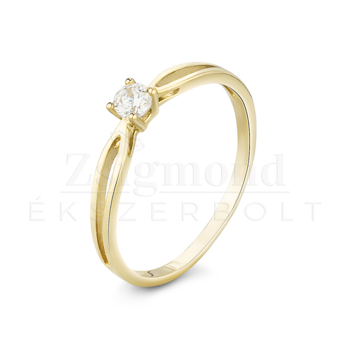 arany gyűrű, sárga, 14 karát