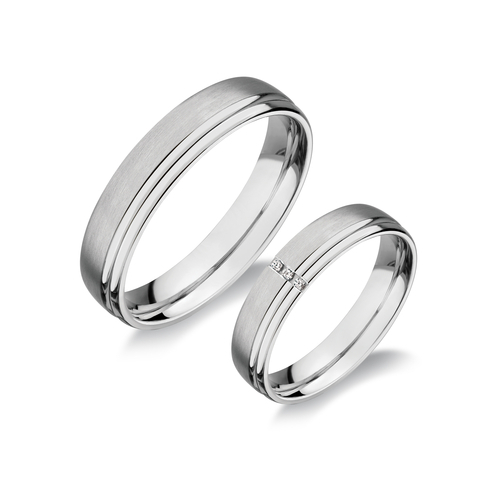 14 karátos fehérarany karikagyűrű H565