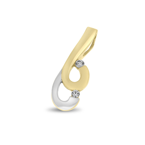 14 karátos sárga- és fehérarany medál (AU1098)