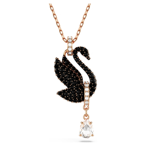 fekete köves swarovski hattyú