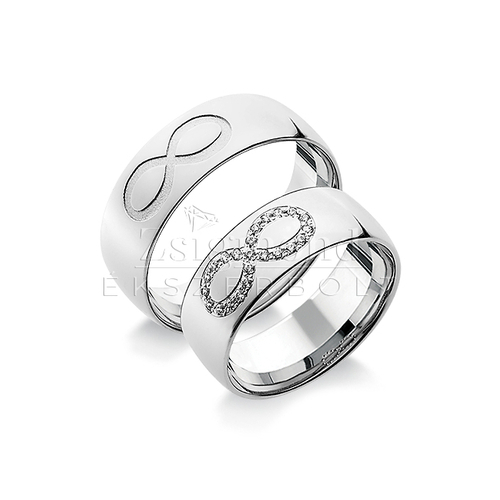 14 karátos fehérarany karikagyűrű A737