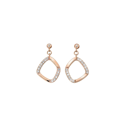 hot diamonds ezüst fülbevaló, rose gold színű, DE647