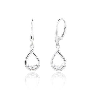 925 ezüst lógós köves fülbevaló