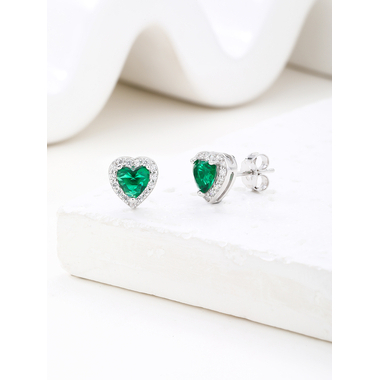 Ezüst szív fülbevaló (AG29569)