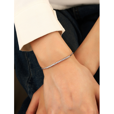 Ezüst karkötő - 17,5-19,5 cm / 2 mm (AG30346)