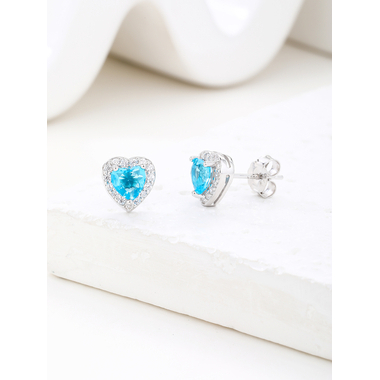 Ezüst szív fülbevaló (AG28615)