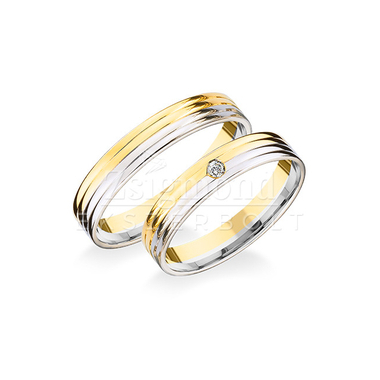 14 karátos sárga- és fehérarany karikagyűrű RA403FS