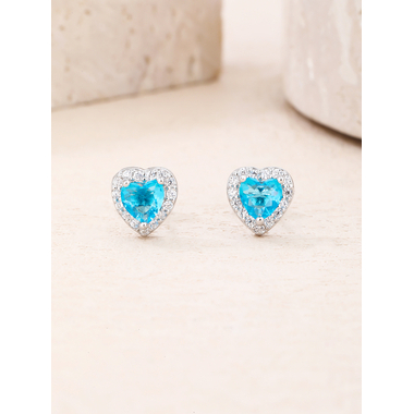Ezüst szív fülbevaló (AG28615)