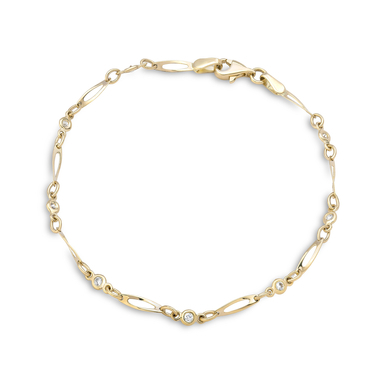 14 karátos köves arany karkötő