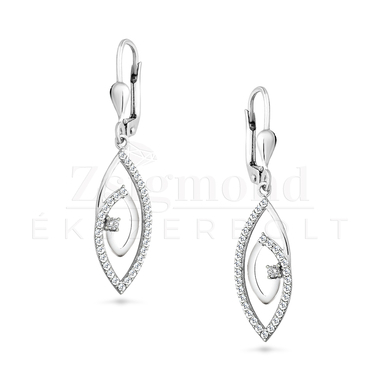 fehér arany lógós fülbevaló