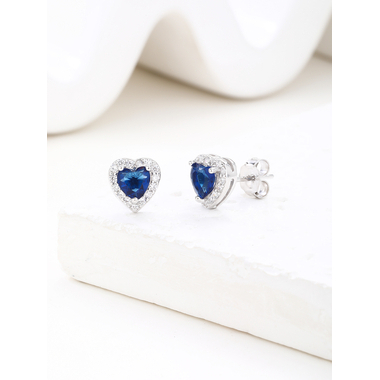 Ezüst szív fülbevaló (AG28616)