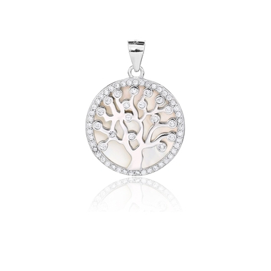 925 ezüst életfa medál gyöngyház kővel