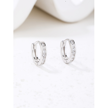 Ezüst gyerek karika fülbevaló - átm. 11 mm (AG30349)