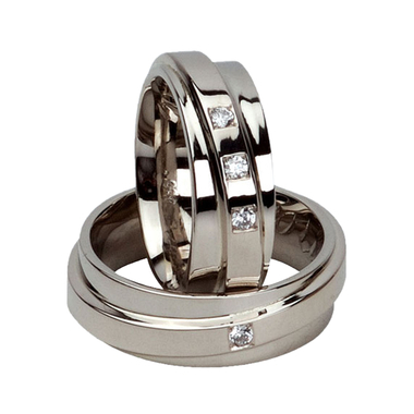 14 karátos fehérarany karikagyűrű SD1F