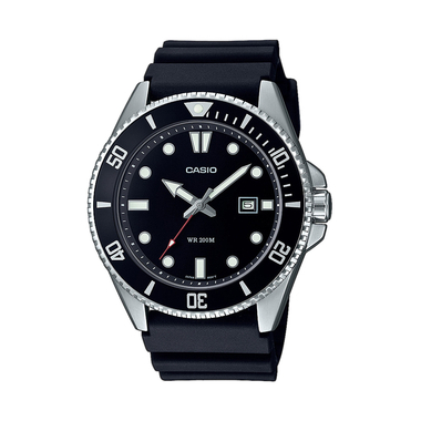 fekete szilikon szíjas casio óra