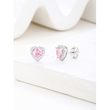Ezüst szív fülbevaló (AG28618)