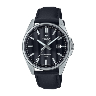 fekete bőr szíjas casio óra, EFV-150L-1AVUEF