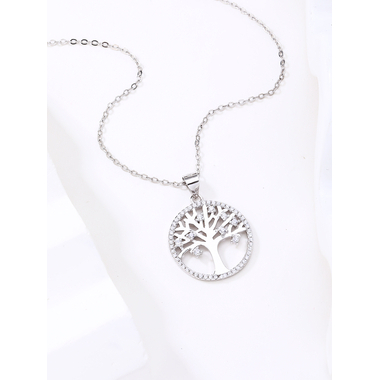 Ezüst életfa medál - átm. 19 mm (AG29725)