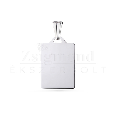 Ezüst gravírozható téglalap medál - nagy M080