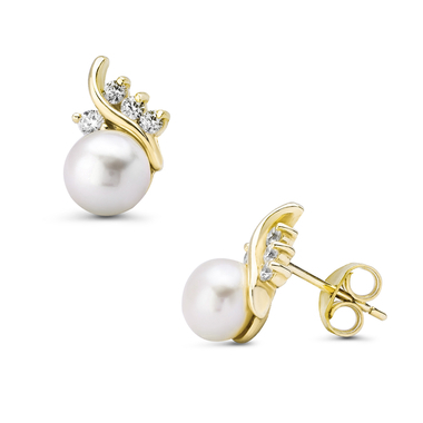 14 karátos arany gyöngy fülbevaló