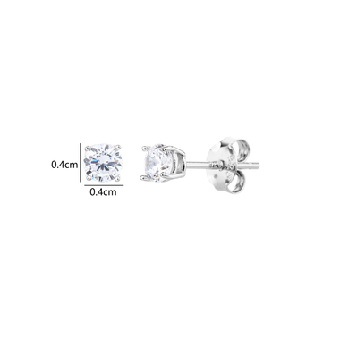 Ezüst fülbevaló - átm. 4 mm (AG30353)
