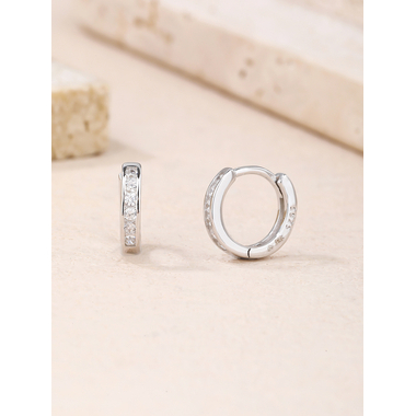 Ezüst gyerek karika fülbevaló - átm. 11 mm (AG30349)