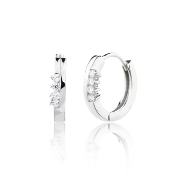 925 ezüst köves karika fülbevaló