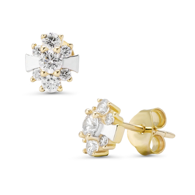 14 karátos köves arany fülbevaló