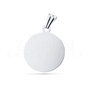 Ezüst gravírozható kör alakú medál (AG29791)