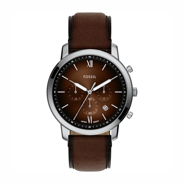 elegáns bőr szíjas fossil óra