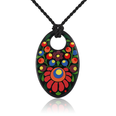 ZEMA Matyó csipkebogyó porcelán medál