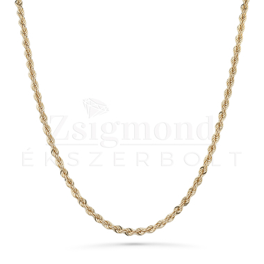 csavart arany lánc, wales, női