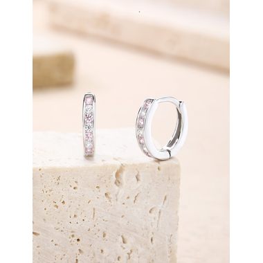 Ezüst gyerek karika fülbevaló - átm. 12 mm (AG30496) - E-DS0006