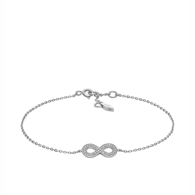 fossil végtelen jeles ezüst karkötő