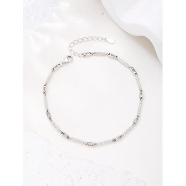 Ezüst köves női karkötő - 18-21 cm / 2,5 mm (AG29729)