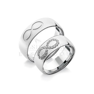 14 karátos fehérarany karikagyűrű A737